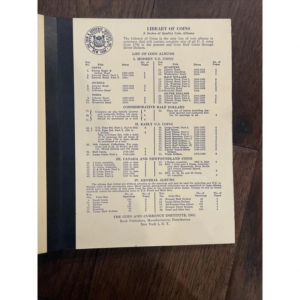 Library Of Coins General Blank Large Dollar Size Stock Album VOL 27 Morgan Peace